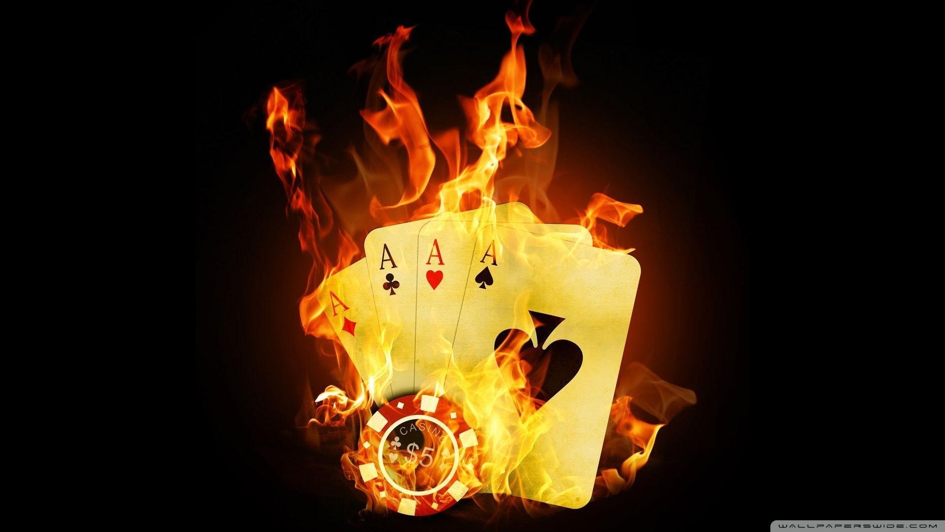 1920x1080 Fire. Ace card, Poker cards, HD wallpaper, Desktop