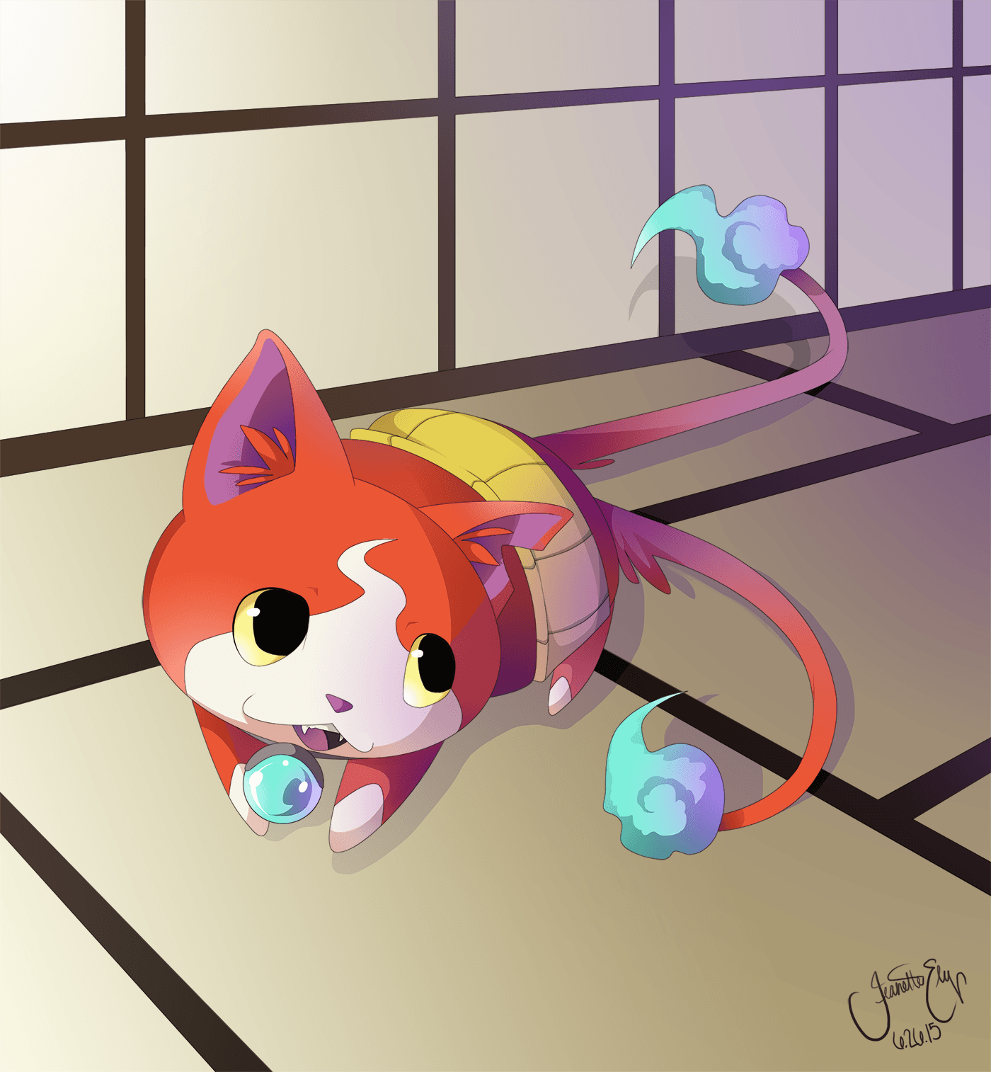 1400x1520 jibanyan, Phone