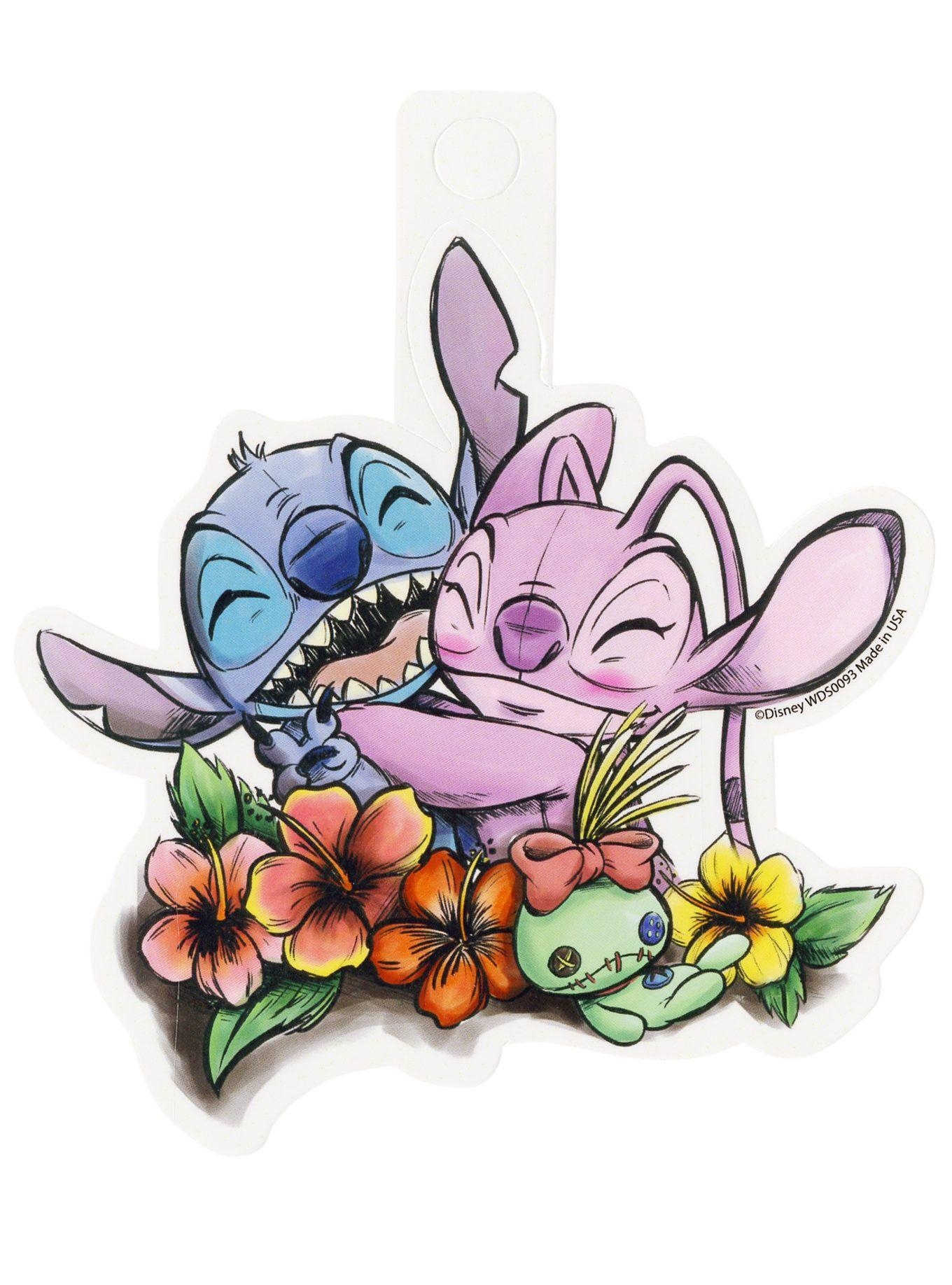 1360x1840 Disney Lilo & Stitch Angel Hug Sticker, Phone