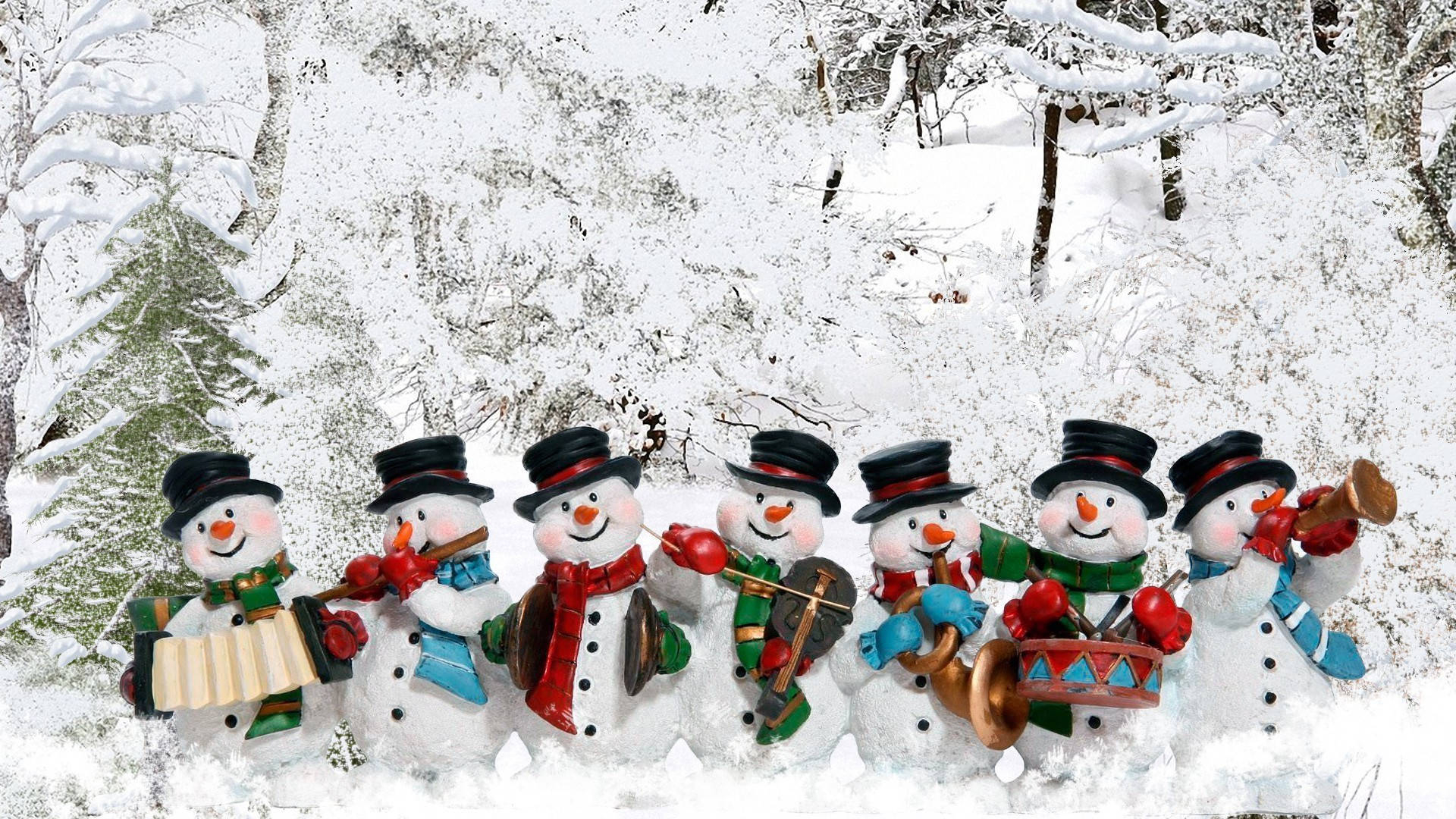 1920x1080 Download Winter Season Snowmen Wallpaper, Desktop