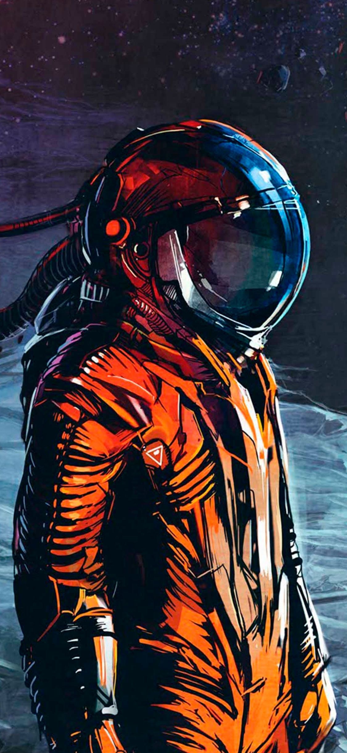 1130x2440 Cartoon Astronaut Wallpaper iPhone, Phone