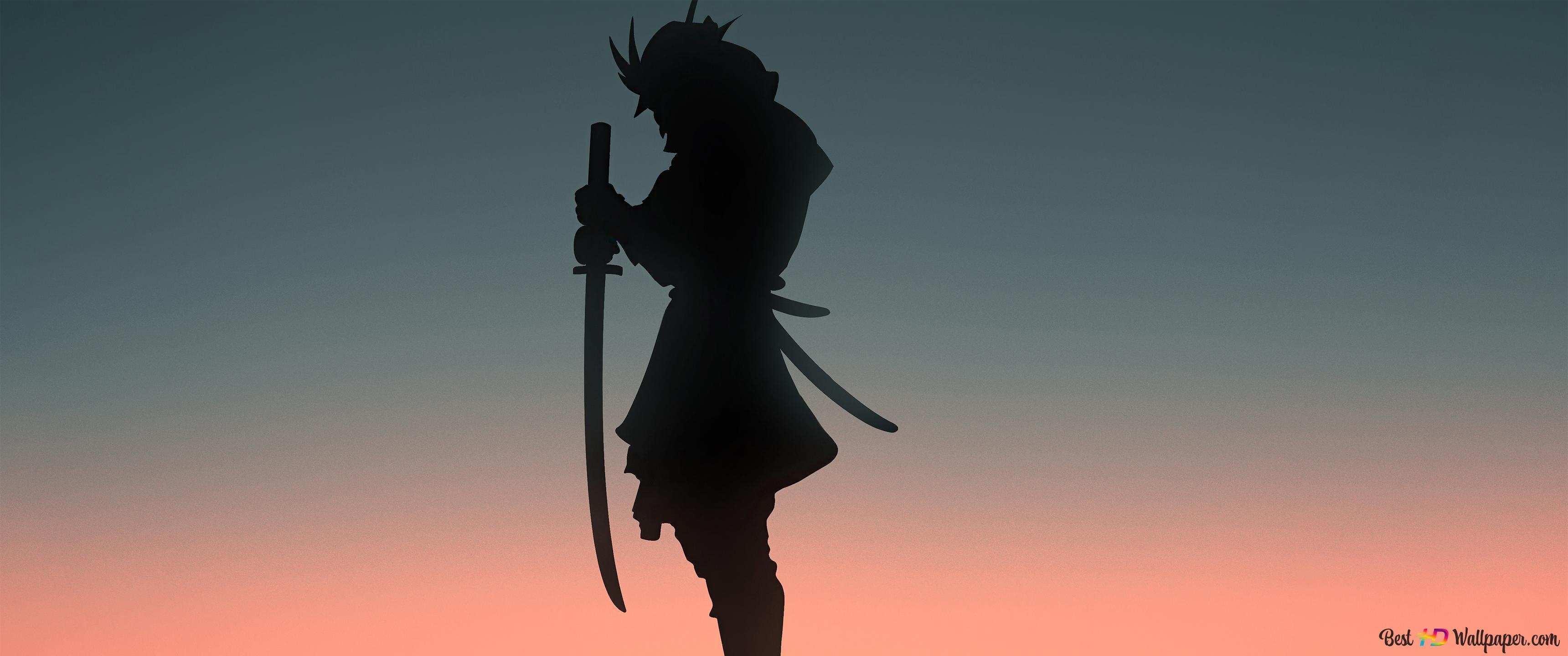 3440x1440 Shadow Of Samurai 4K wallpaper download, Dual Screen