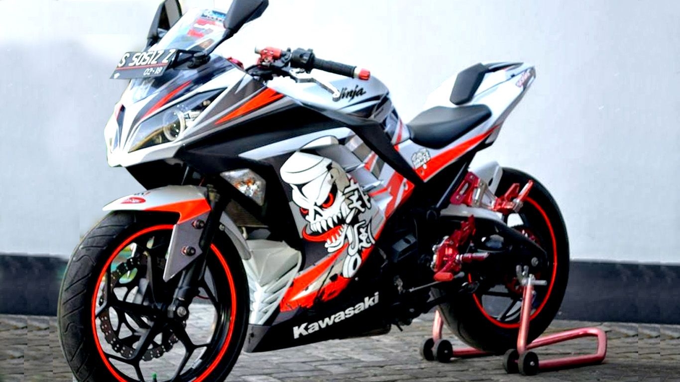 1370x770 Modifikasi Ninja 250 Fi Modif Stiker Wallpaper, Desktop