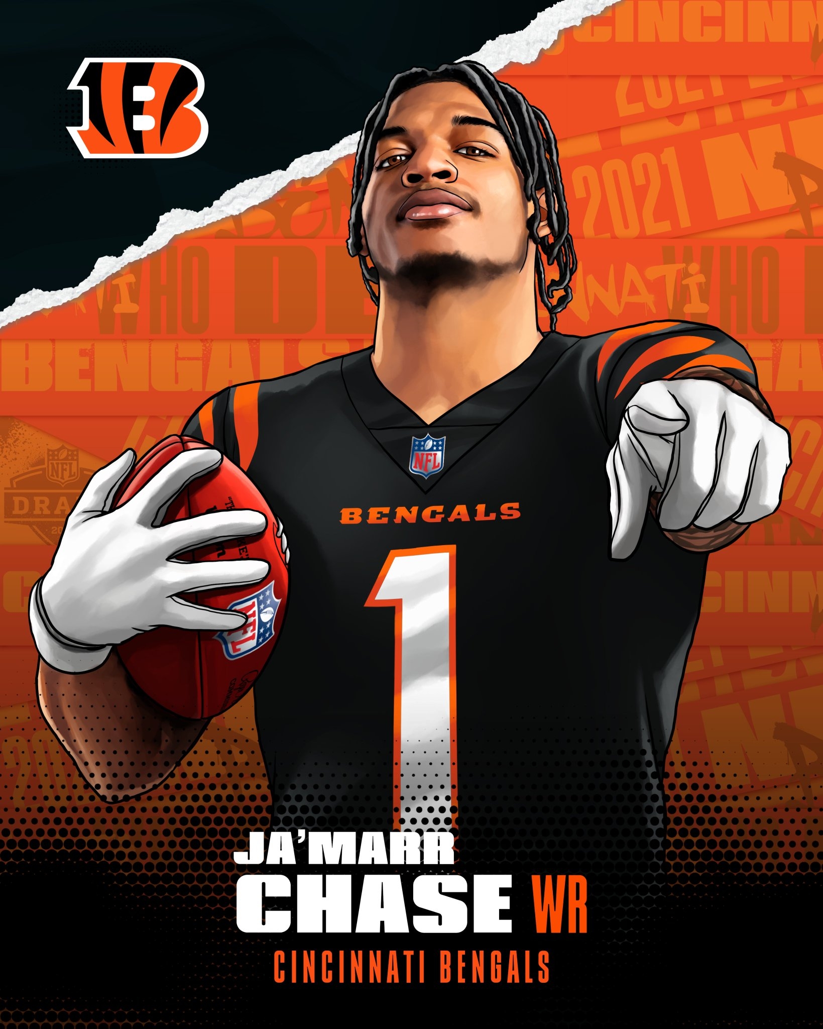 1640x2050 NFL'Marr Chase reunites with in Cincinnati! #NFLDraft, Phone