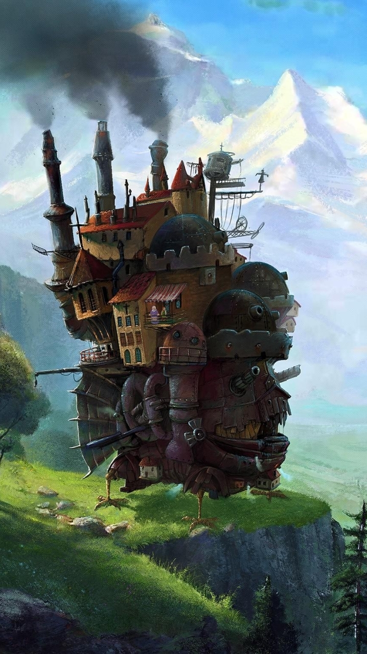 750x1340 Howl's Moving Castle Phone Wallpaper, Phone