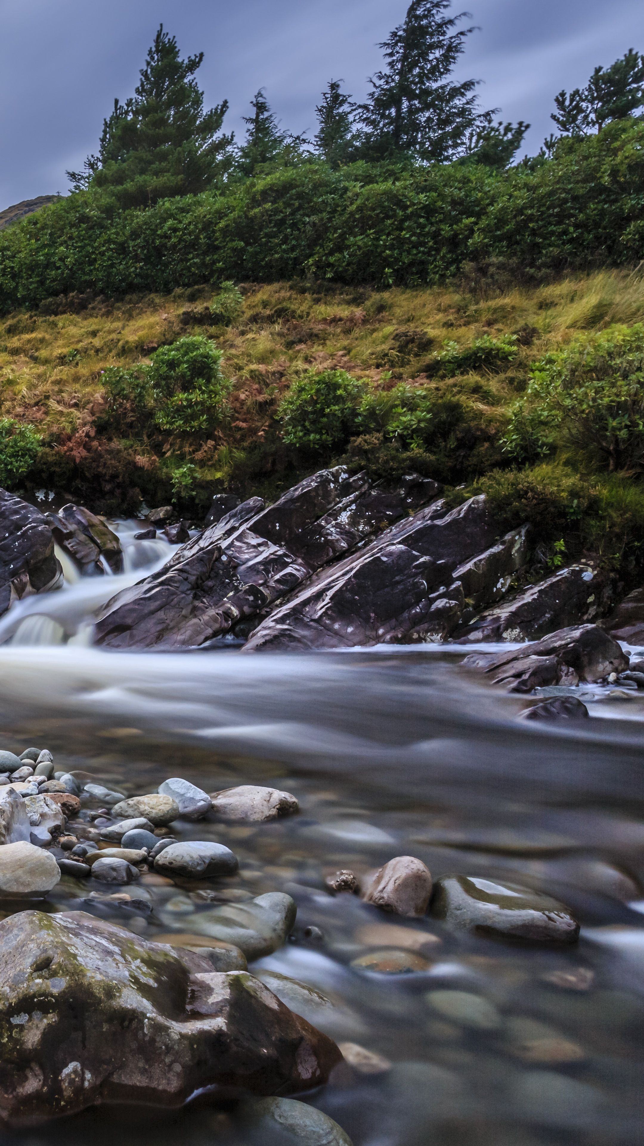 2160x3840 Nature #river #rocks #flow #wallpaper HD 4k background, Phone