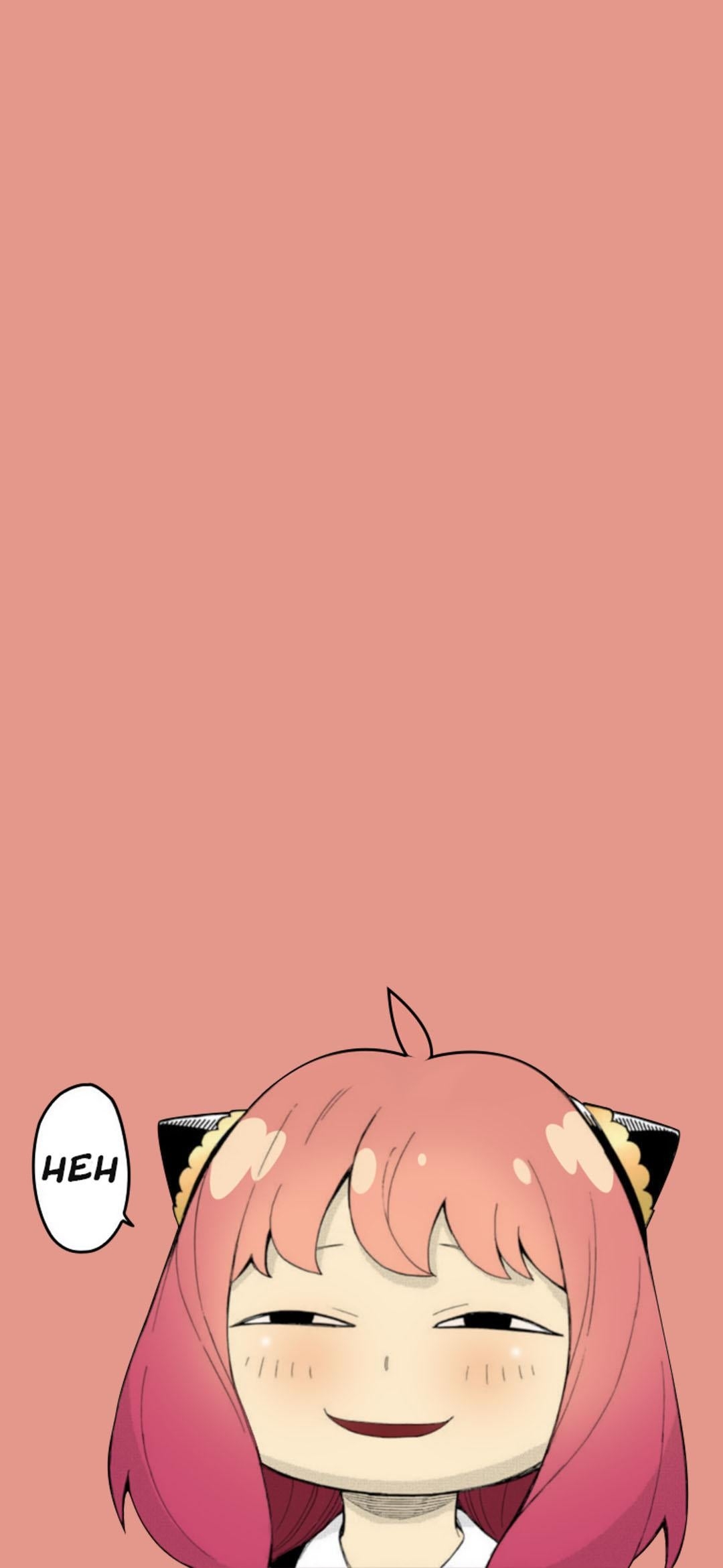 1080x2340 Anya 'Heh' wallpaper enlarged to desktop size, Phone