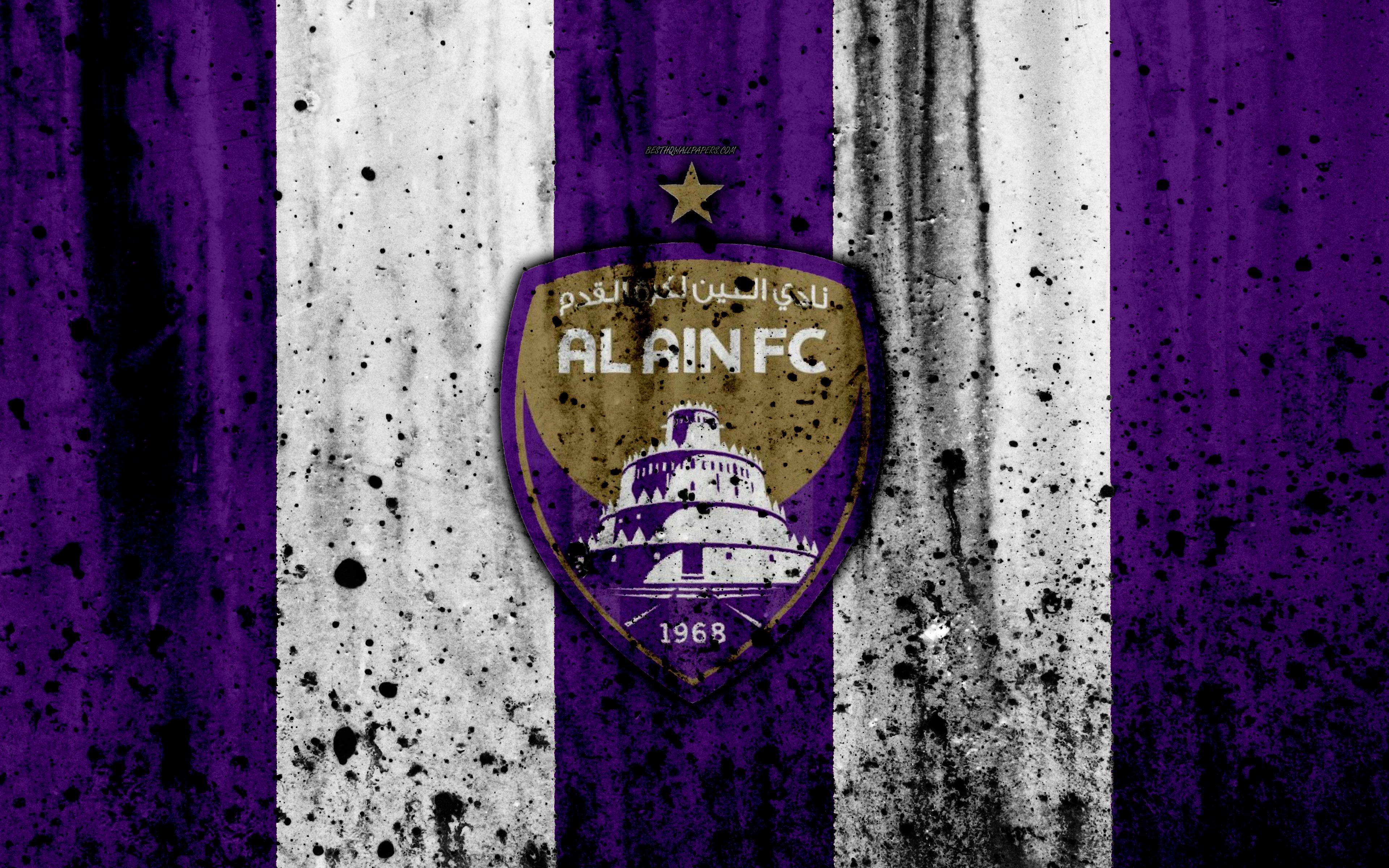 3840x2400 Download wallpaper 4k, FC Al Ain, grunge, UAE League, soccer, Desktop