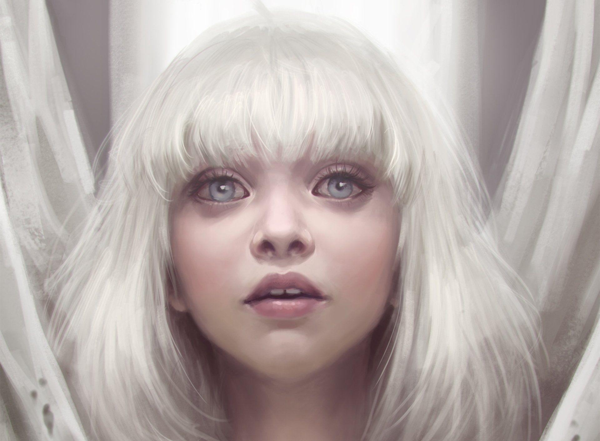 1920x1420 girl view white hair art eyes maddie ziegler sia HD wallpaper, Desktop