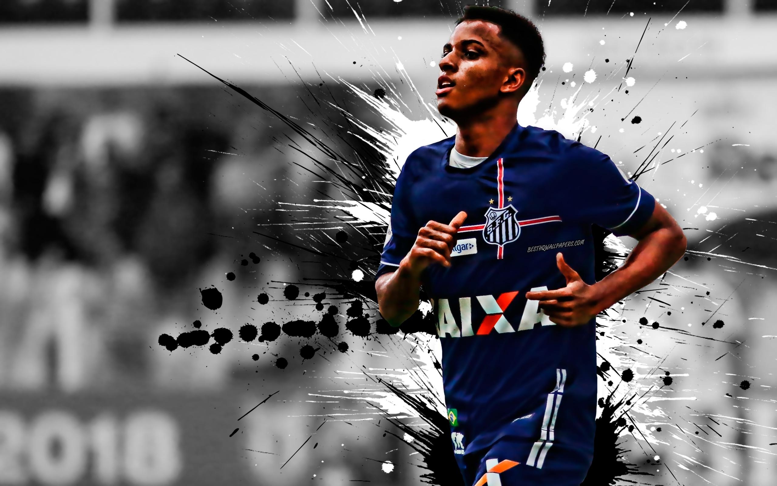 2560x1600 Download wallpaper Rodrygo, Brazilian footballer, Santos FC, Desktop