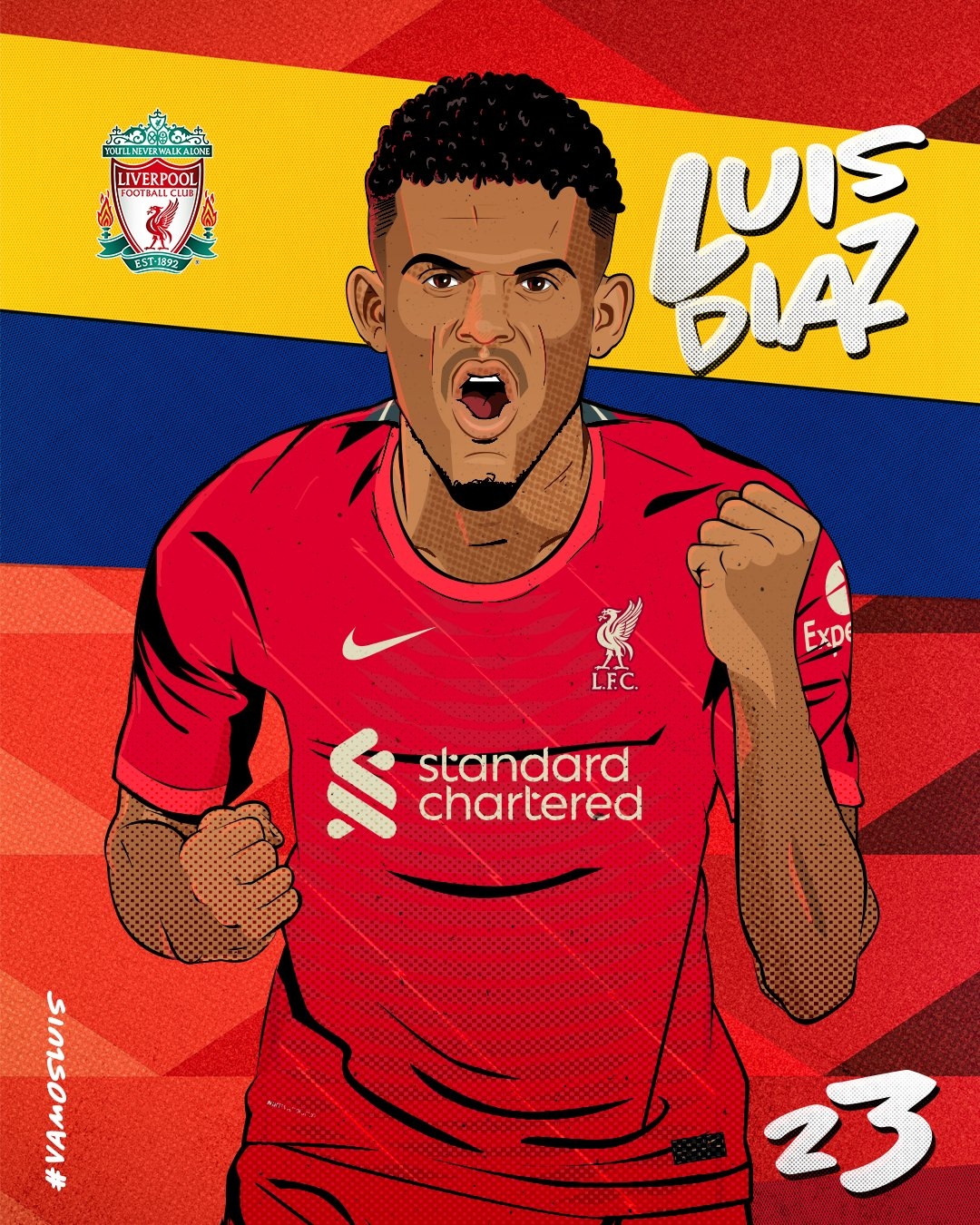 1080x1350 Liverpool FC moment you've been waiting for Luis Diaz is a RED, Phone