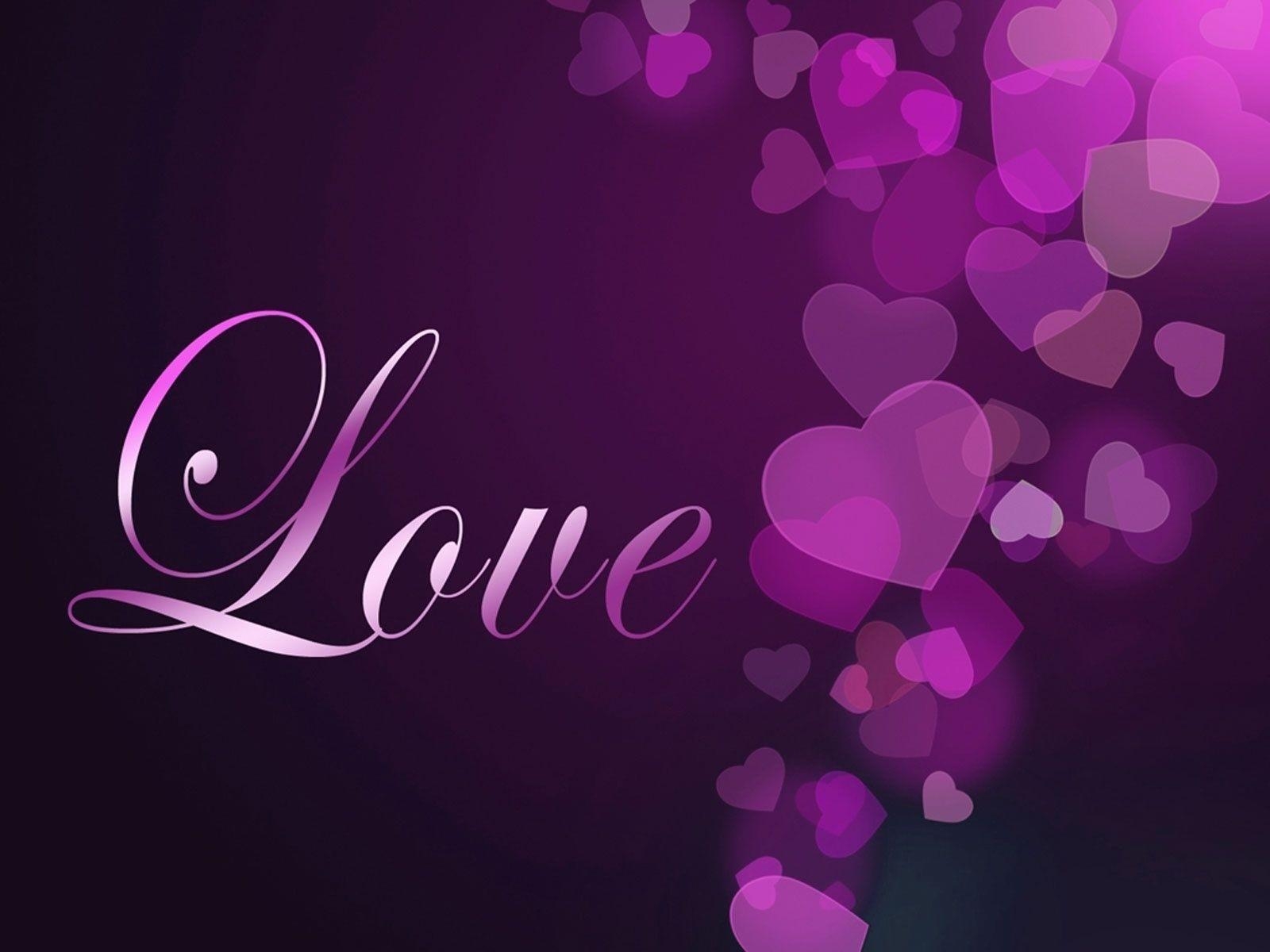 1600x1200 Cute Purple Heart Background, Desktop