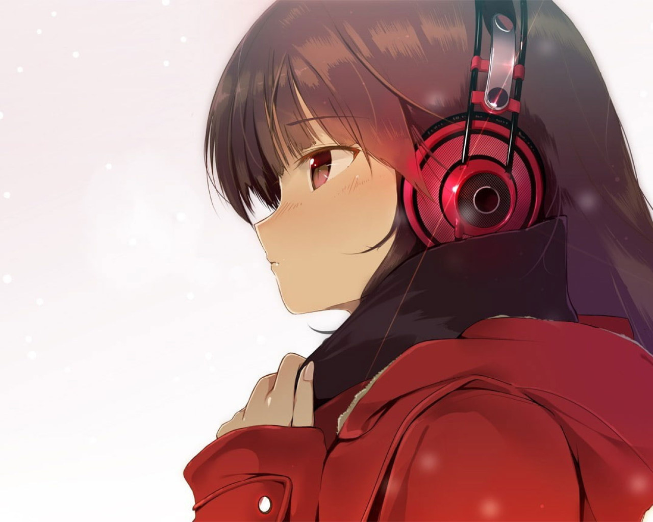 1280x1030 Anime Girls wallpaper, Headphones, Original Characters, Profile • Wallpaper For You HD Wallpaper For Desktop & Mobile, Desktop