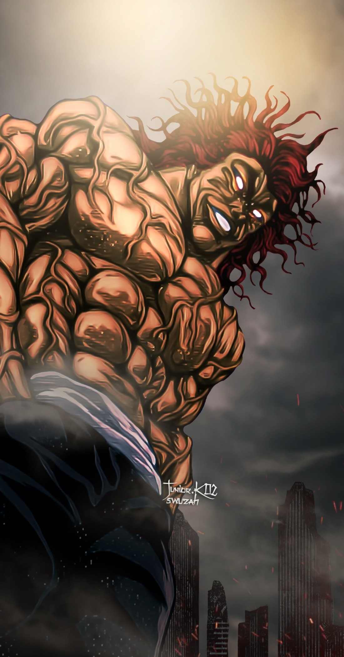 1100x2100 Yujiro Hanma iPhone Wallpaper 4k, Phone