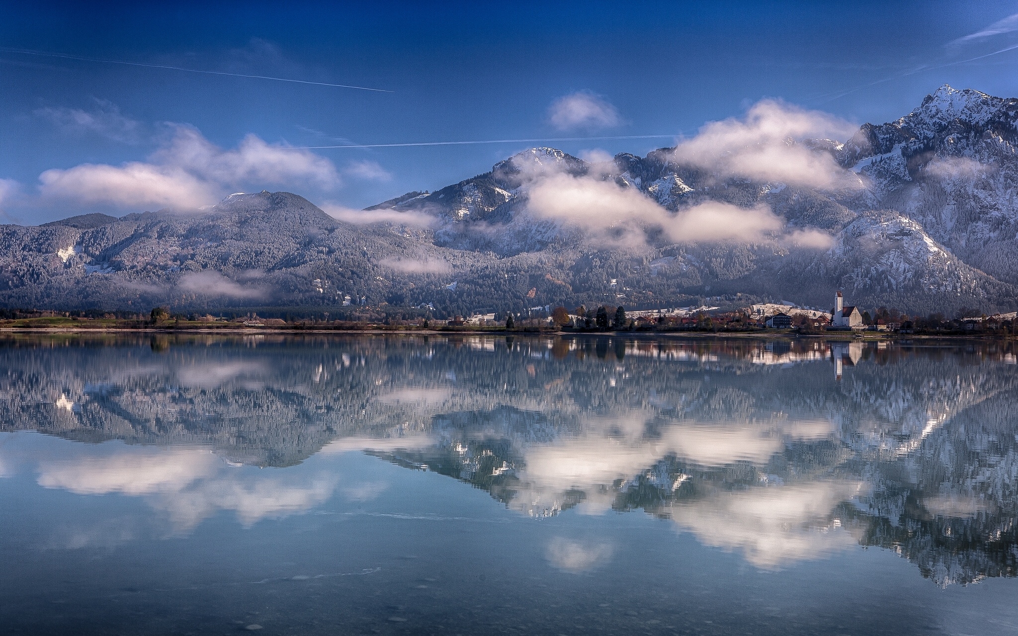 2050x1280 Wallpaper Bavaria Germany Lake Forggensee Nature, Desktop