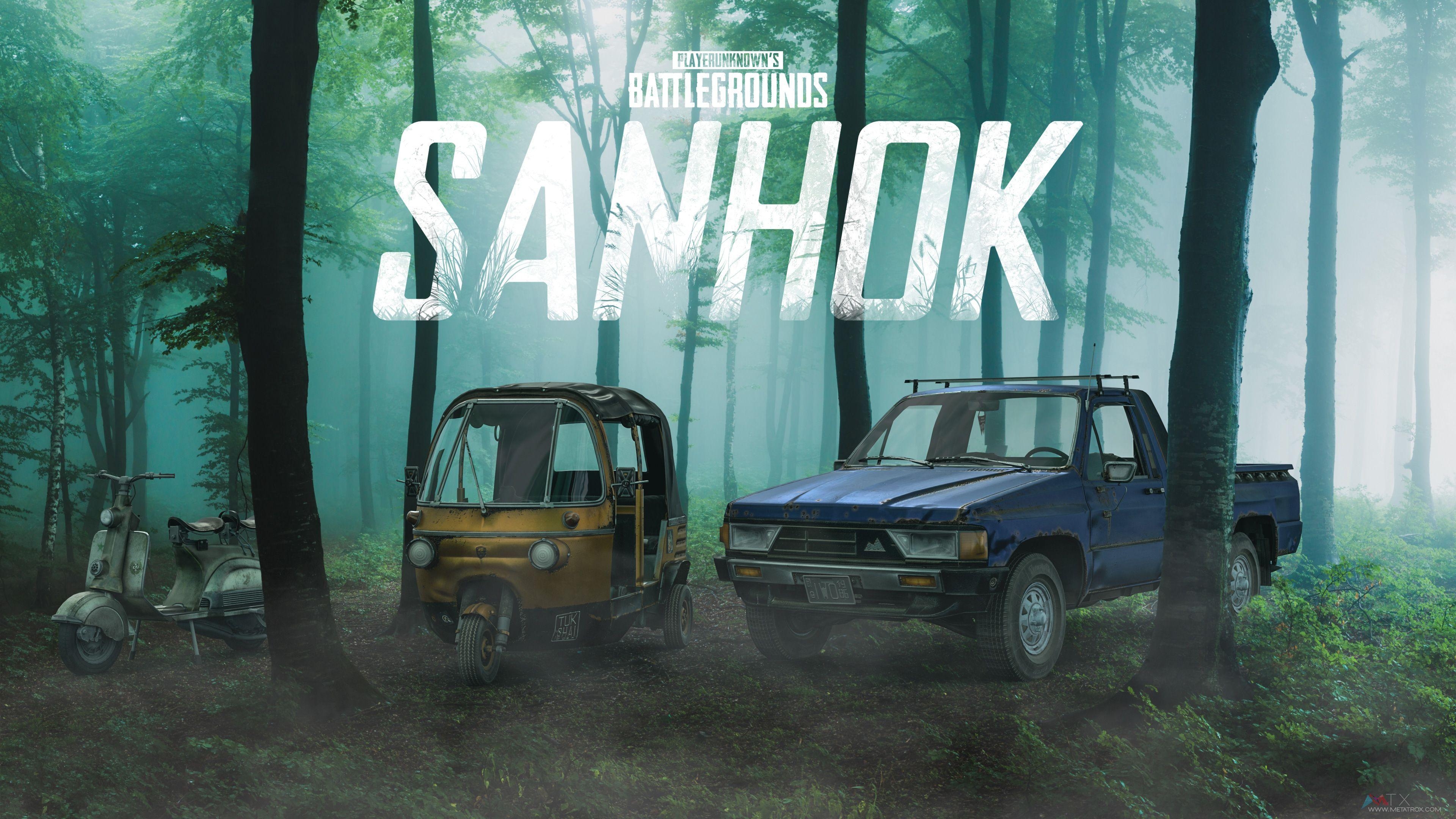 3840x2160 Vehicle of Sanhok 3D Wallpaper Fanart, Desktop