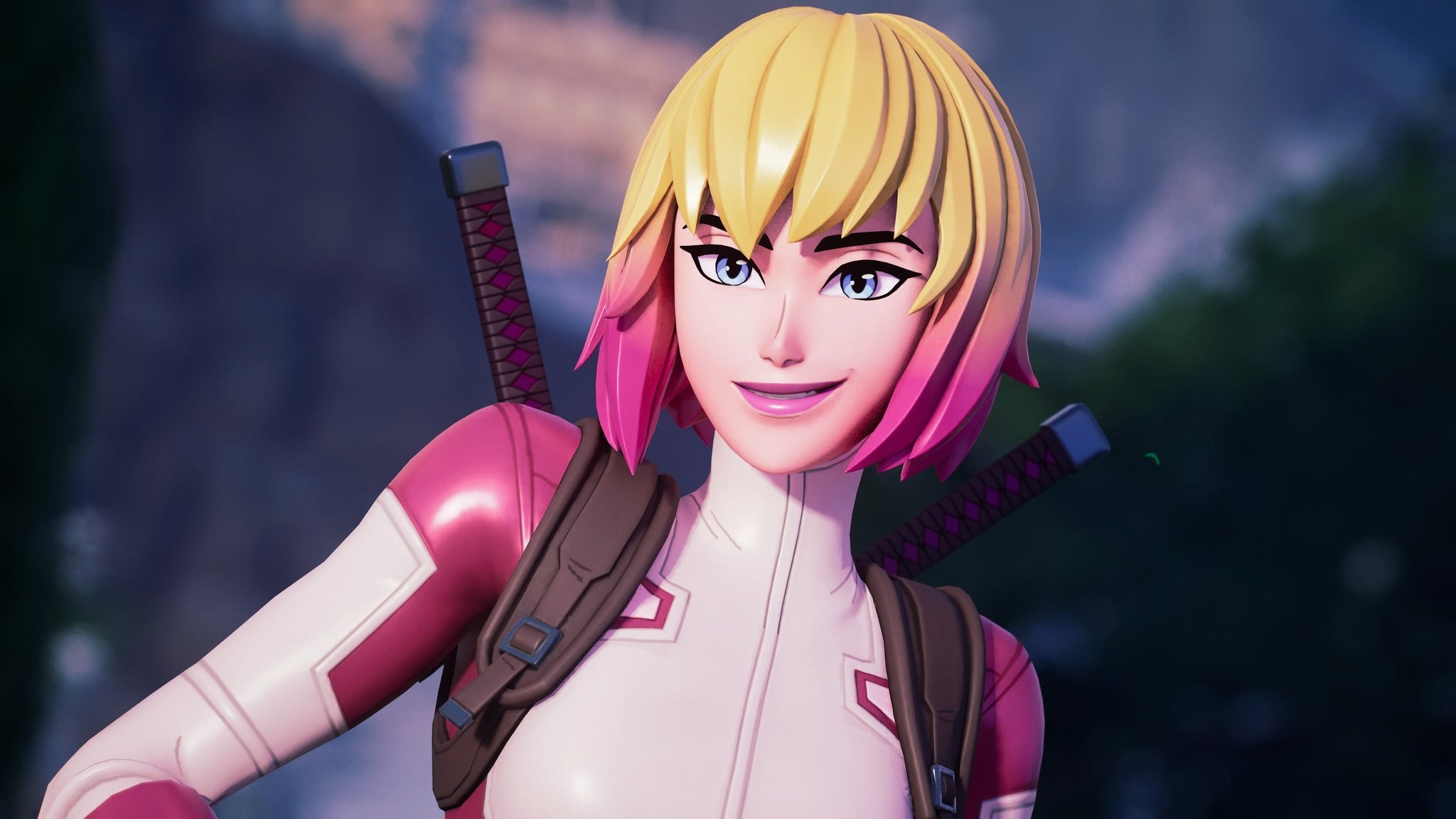 2050x1160 Gwenpool Fortnite wallpaper, Desktop