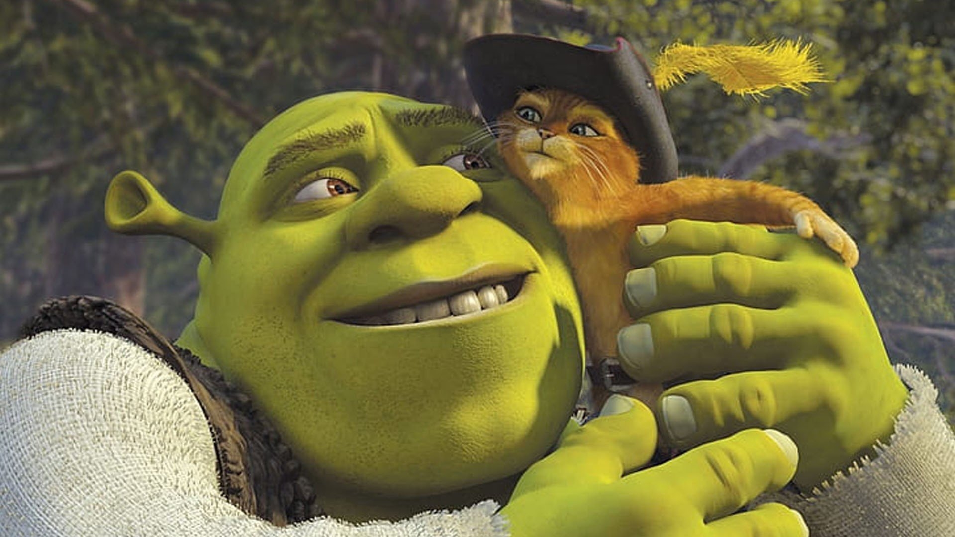 1920x1080 Shrek con el gato con botas Fondo de pantalla Full HD, Desktop