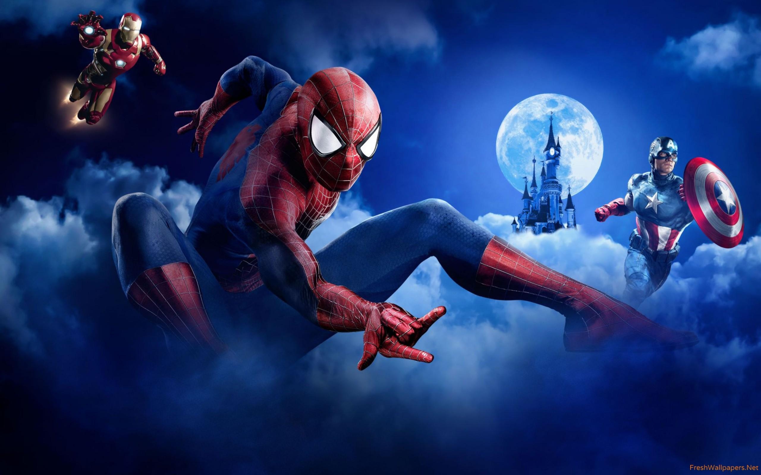 2560x1600 Spiderman Iron Man Captain America wallpaper, Desktop