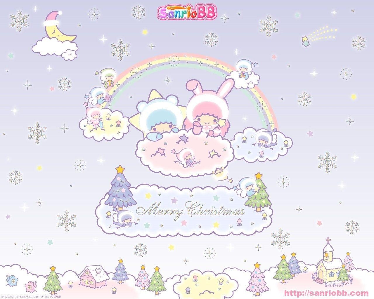 1280x1030 Sanrio Little Twins Stars Christmas Wallpaper Cute · Kawaii, Desktop