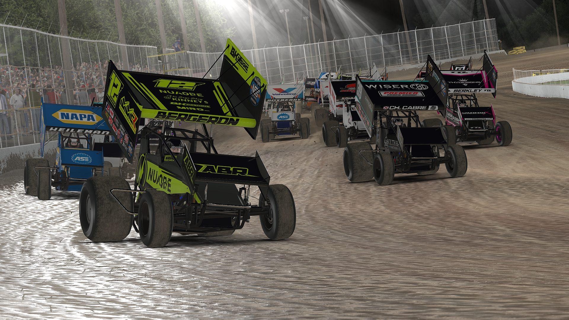 1920x1080 iRacing: Alex Bergeron Opens World of Outlaws Sprint Car, Desktop