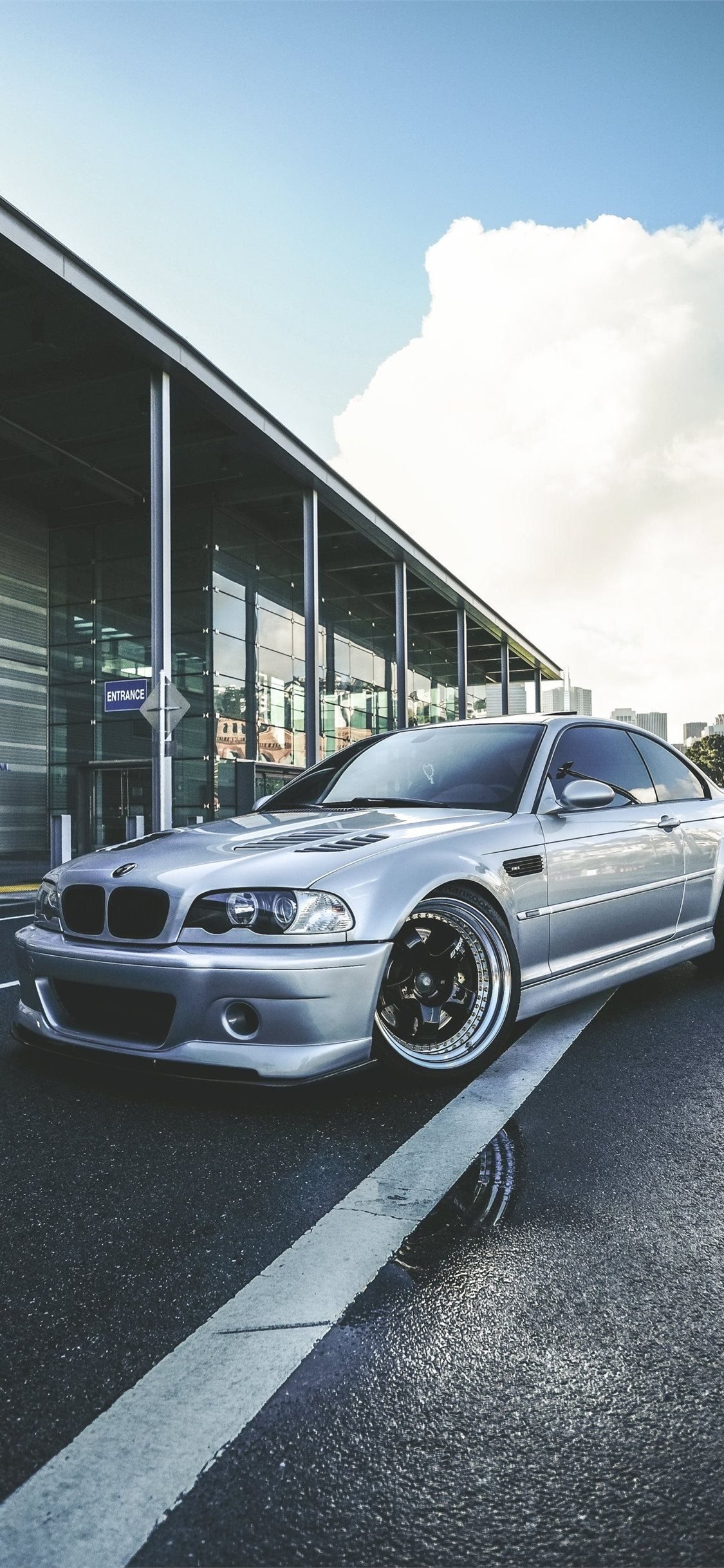 1130x2440 bmw e46 m3 gtr iPhone Wallpaper Free Download, Phone