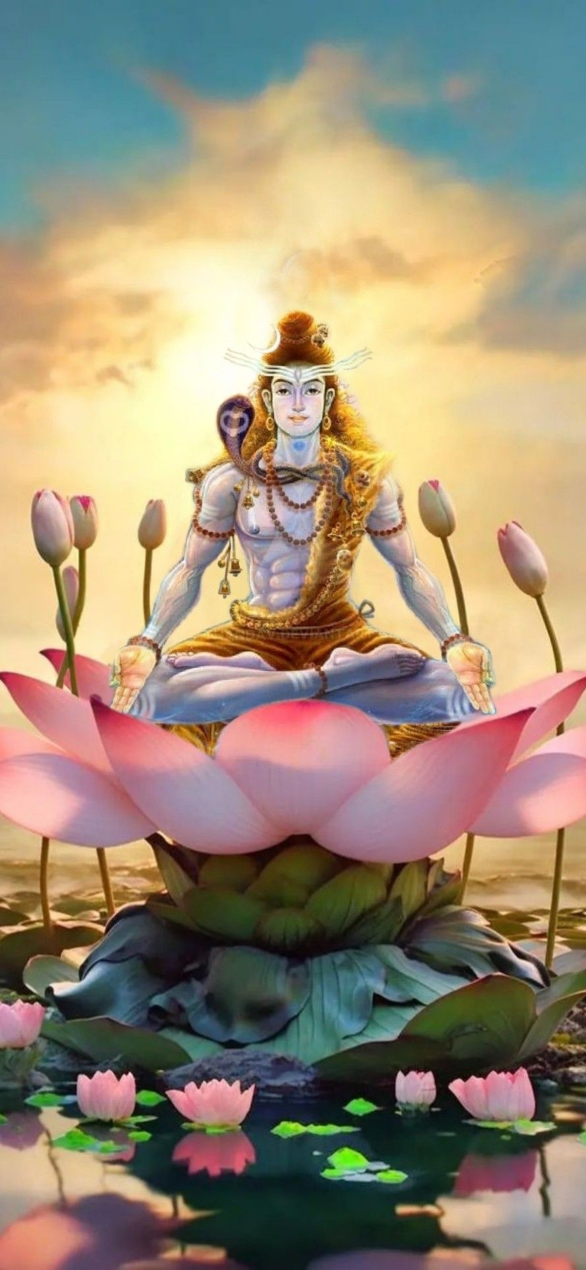 1180x2560 Lord shiva iPhone Wallpaper, Phone