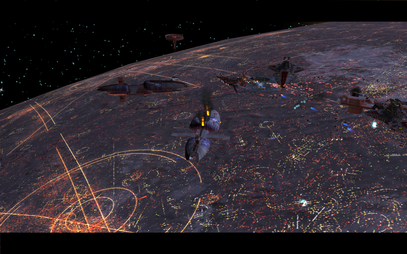 1680x1050 Coruscant Battle Redux image at War mod for Star Wars: Empire at War: Forces of Corruption, Desktop