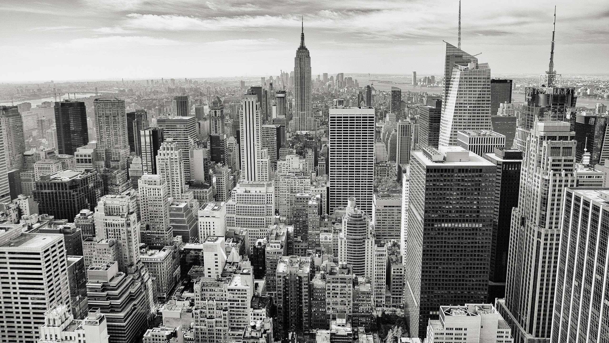 2560x1440 Black & White New York City Wallpaper Wide or HD, Desktop