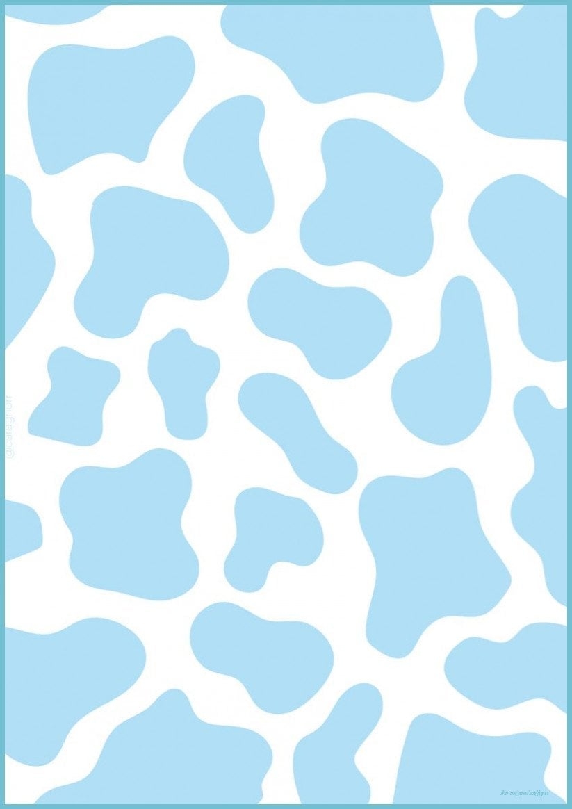 830x1170 Blue Cow Print Wallpaper Free Blue Cow Print Background, Phone