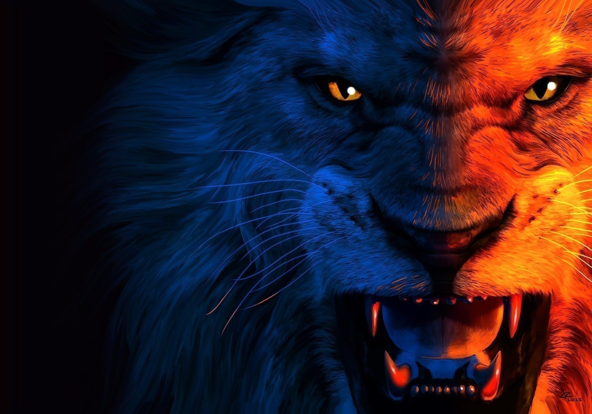 1920x1350 Angry Lion HD Desktop Wallpaper Download Resolution 4K Wallpaper, Desktop