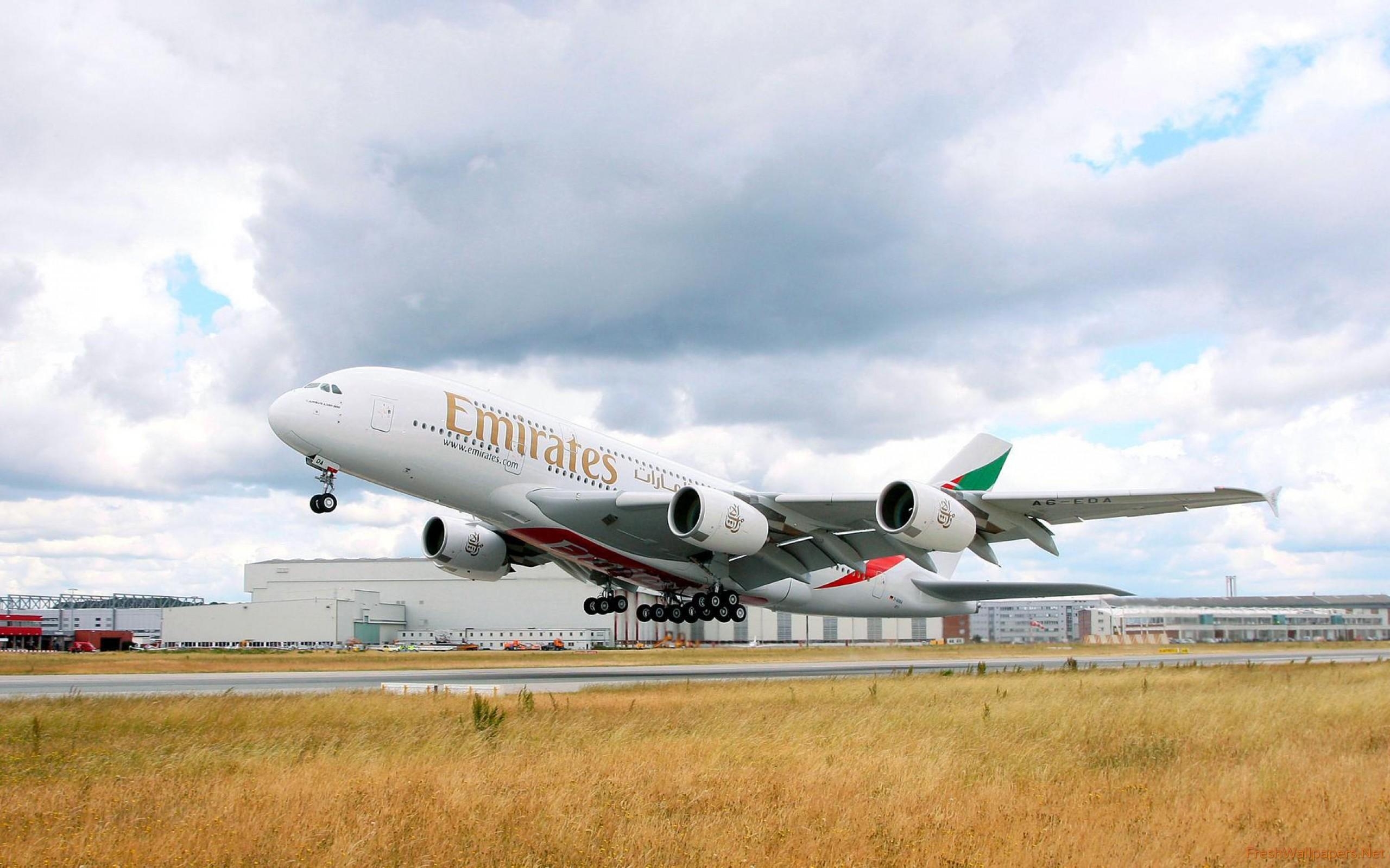 2560x1600 Airbus A380 takeoff wallpaper, Desktop