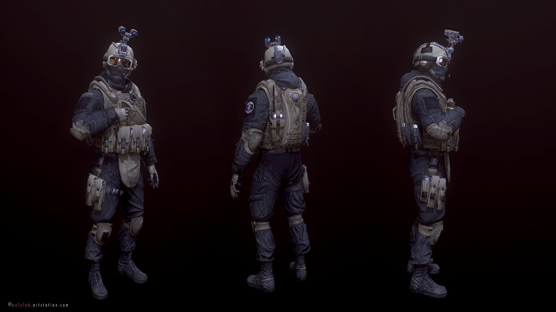 1920x1080 Modular Mil Sim Grunt, Russell Benjamin Chua, Desktop