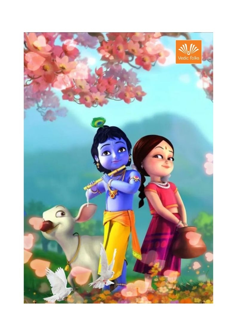 800x1130 CHILDHOOD OF LORD KRISHNA. Cartoons krishna, Radha krishna, Phone