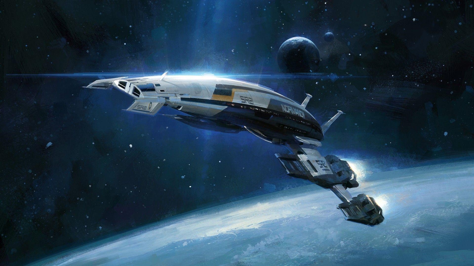 1920x1080 Space Concept Art Normandy Ship HD Computer Background Wallpaper, Desktop