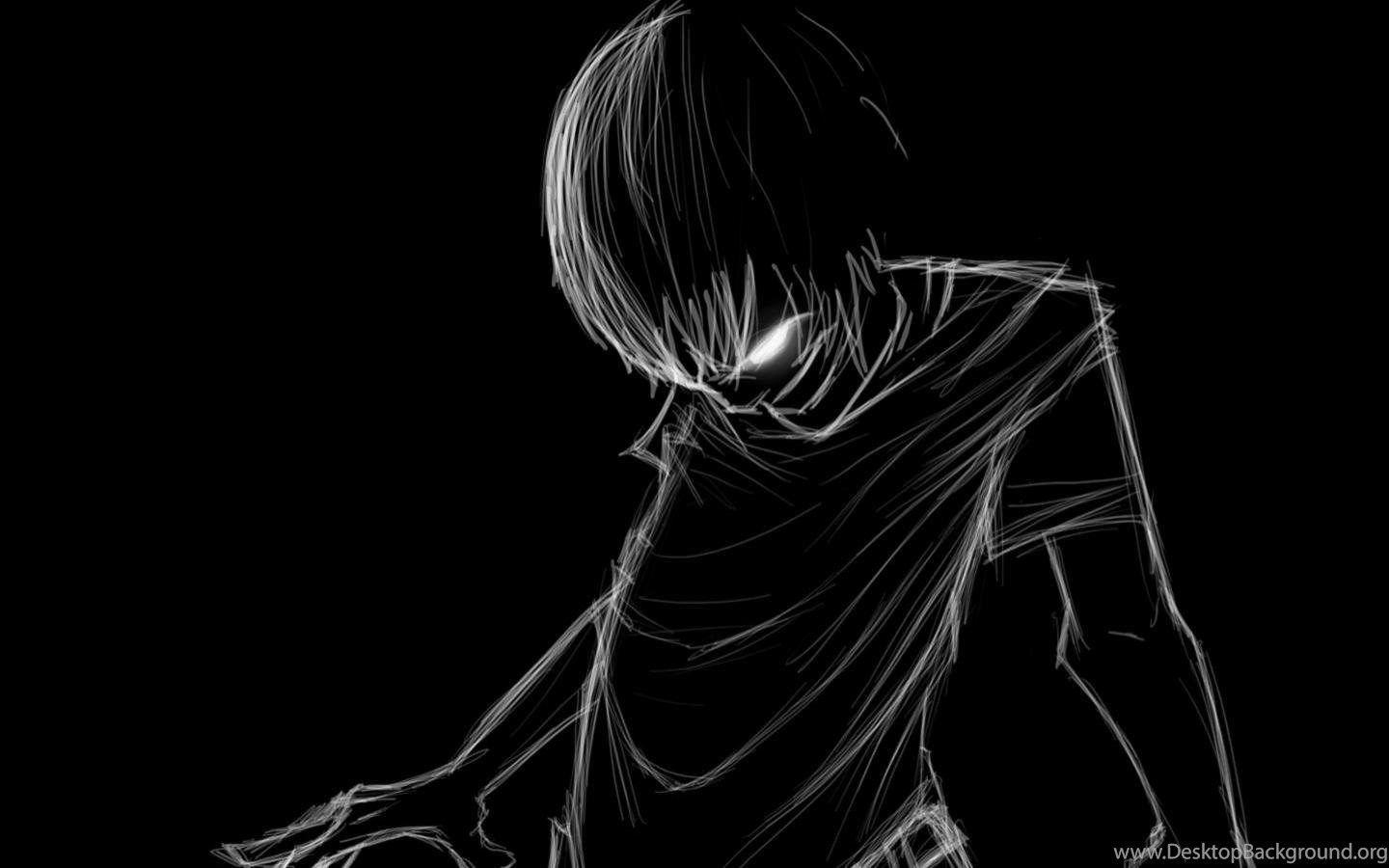 1440x900 Black And White Anime Wallpaper Desktop Background, Desktop