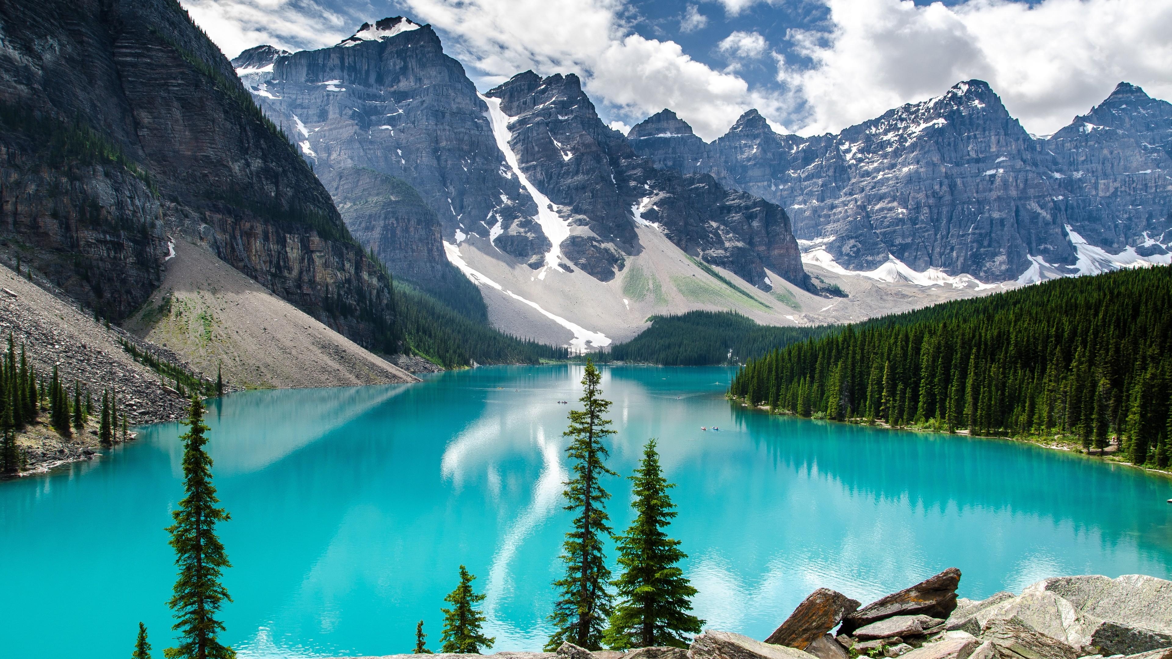 3840x2160 Wallpaper Moraine Lake, 4k, 5k wallpaper, Canada, mountains, lake, Desktop