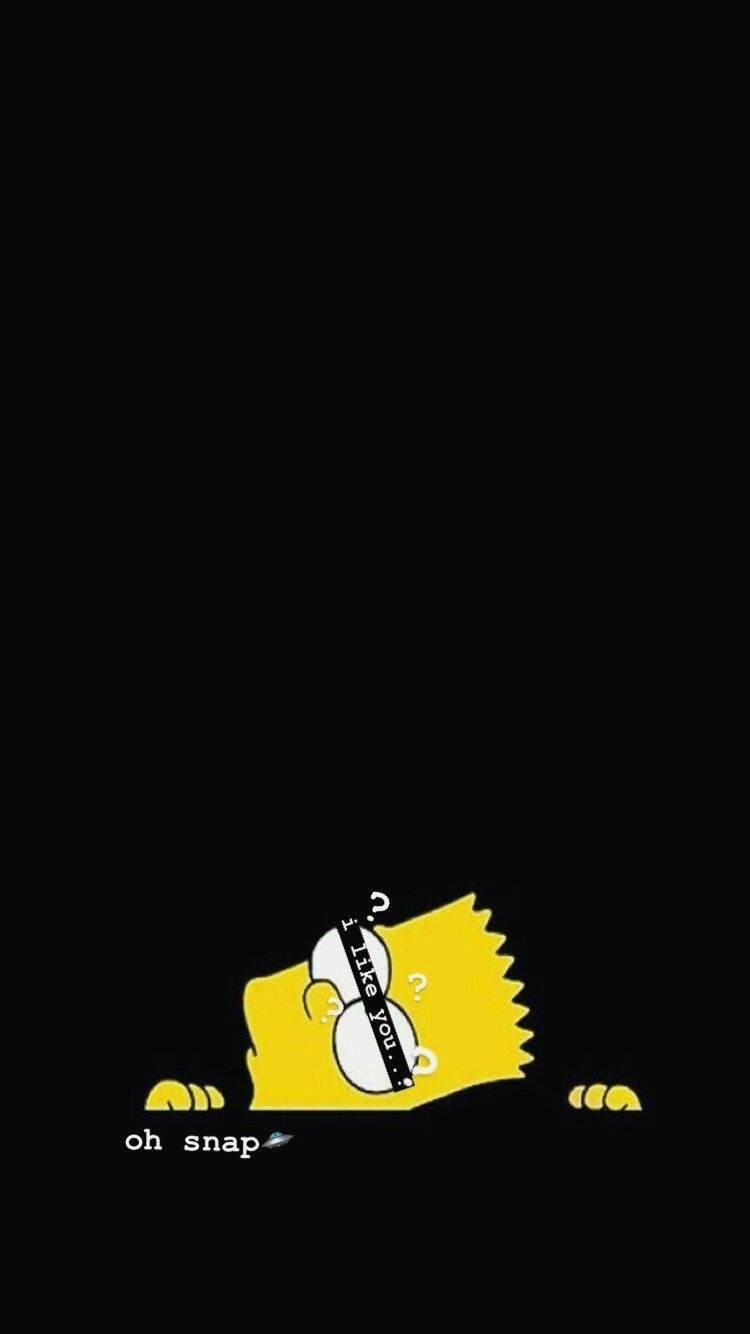 750x1340 Aesthetic Cartoon Wallpaper Black, Phone