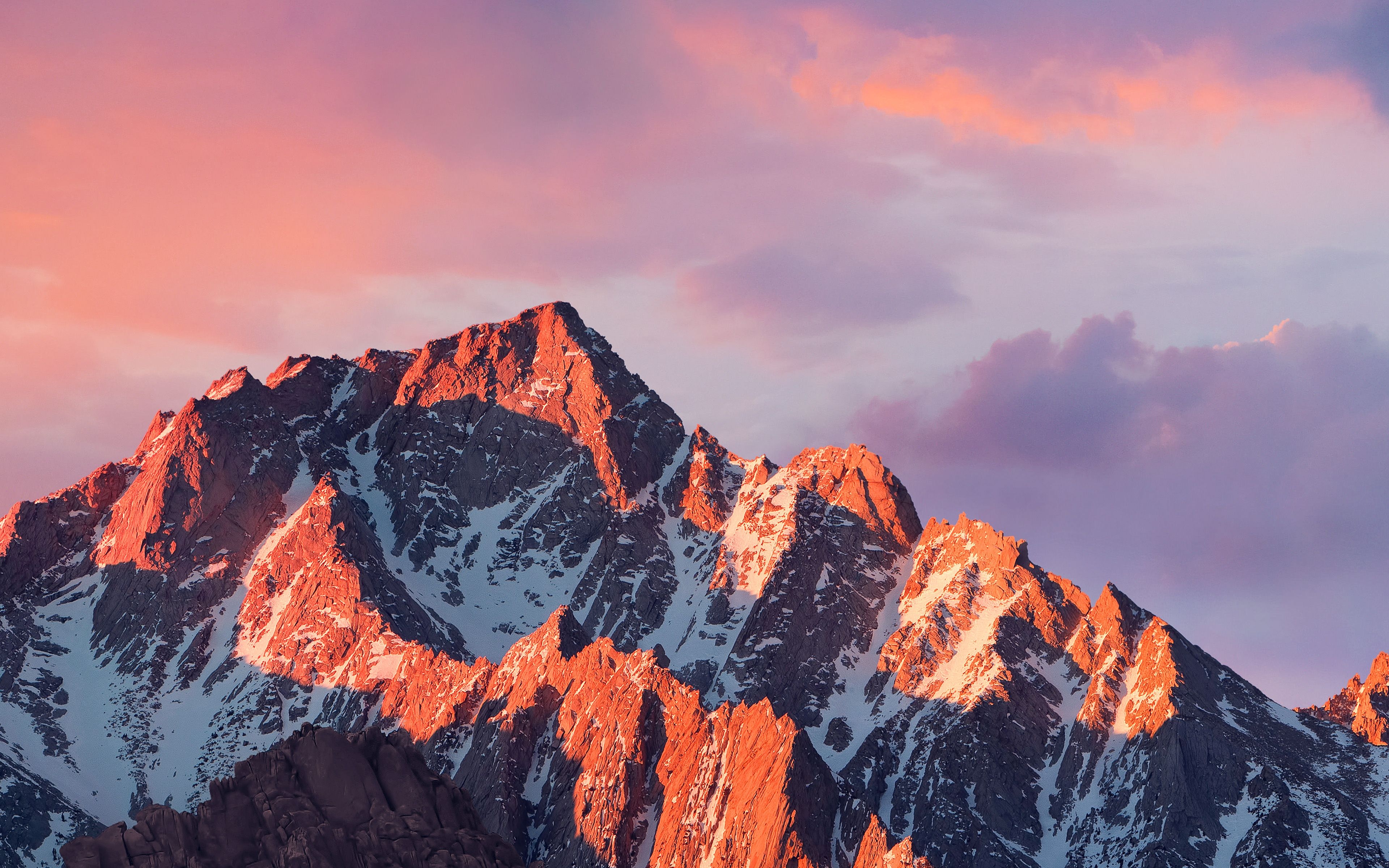 3840x2400 4k Sierra Apple Wallpaper Art Mountain Sunset Wallpaper, Desktop