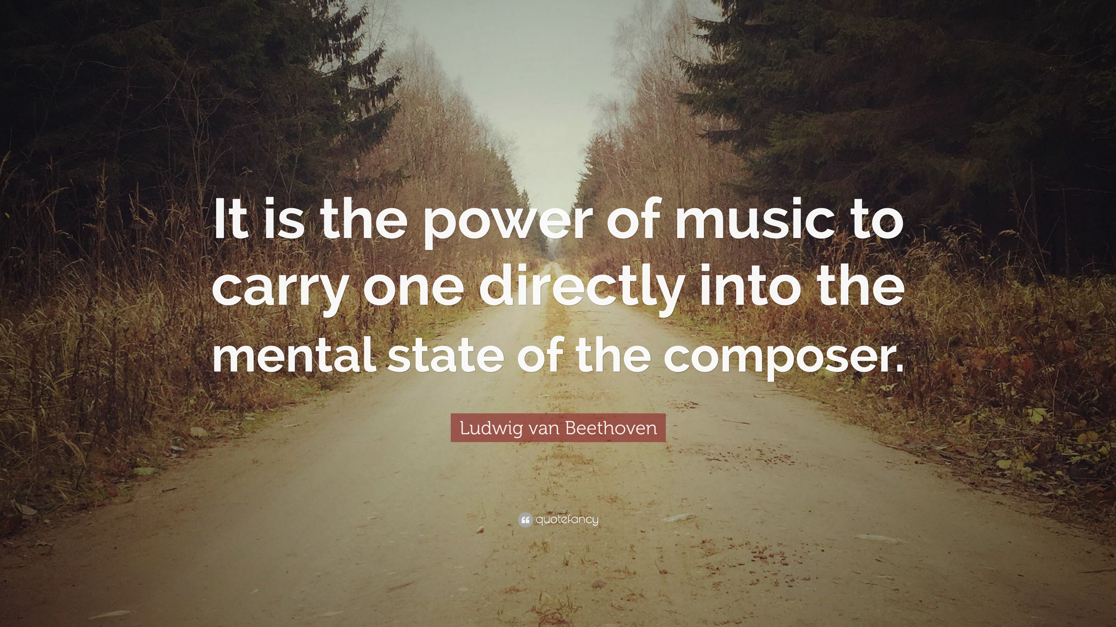 3840x2160 Ludwig van Beethoven Quote: “It is the power of music to carry one, Desktop