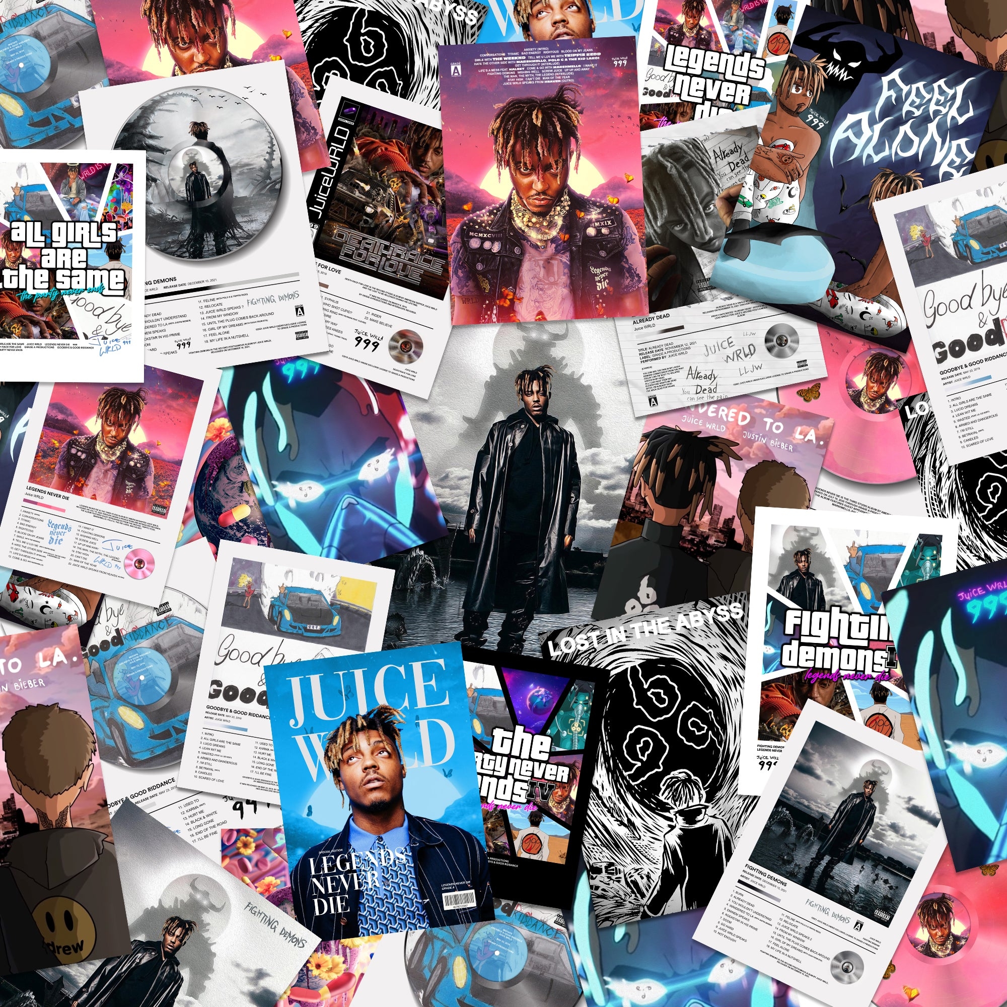 2000x2000 Juice WRLD Albums Poster Bundle, Phone