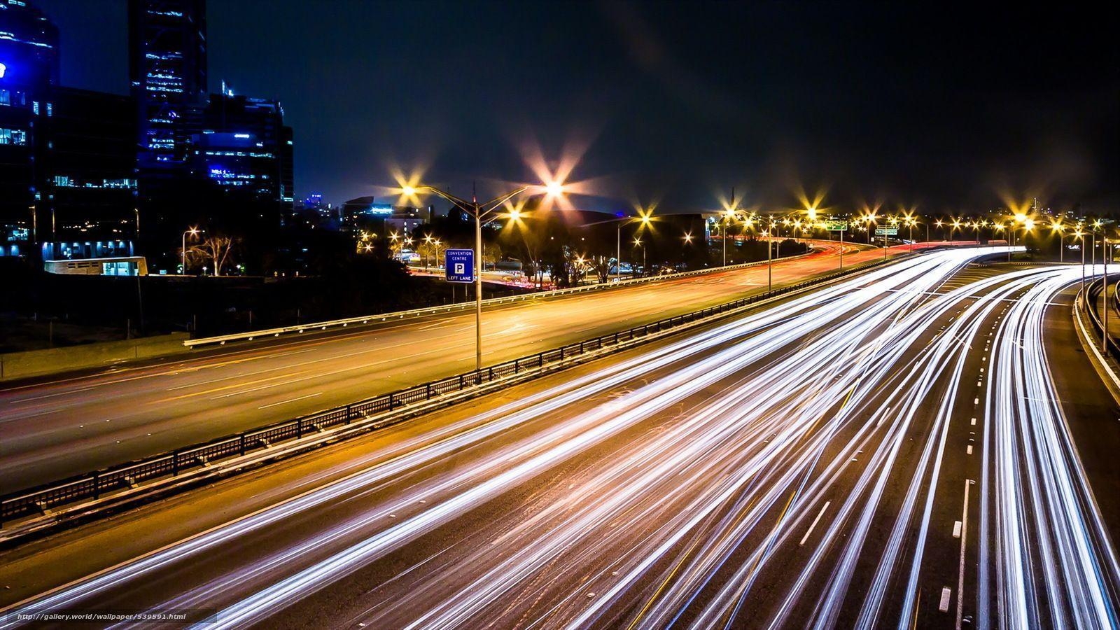 1600x900 Download wallpaper perth, australia, light trails, nd filter free, Desktop