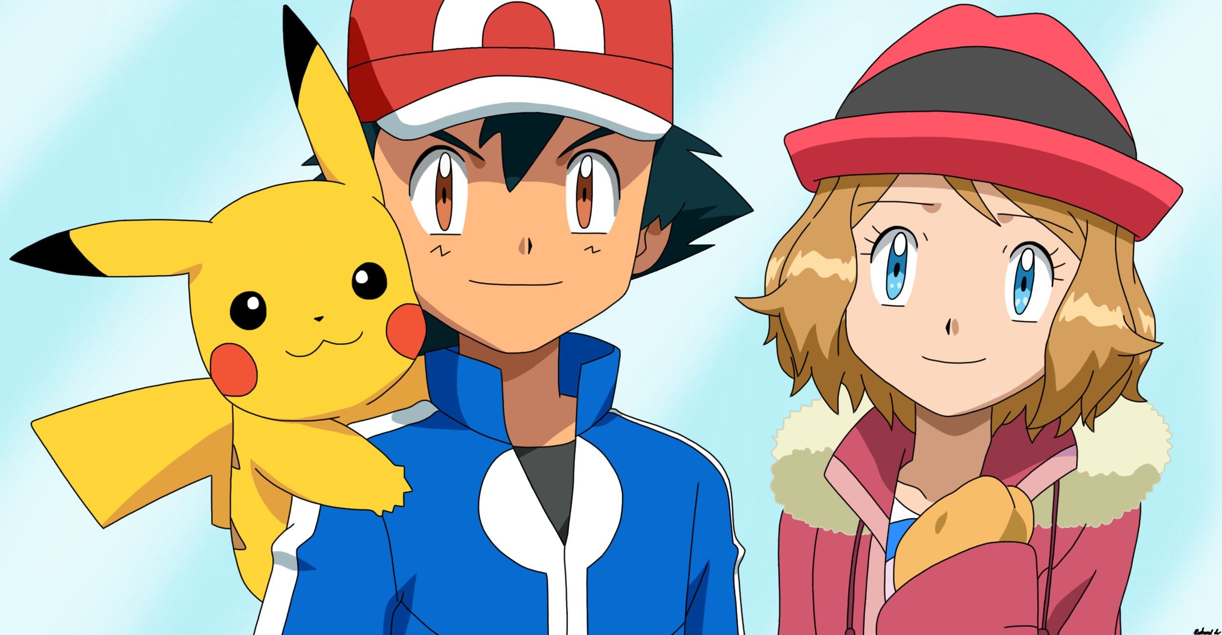 2500x1300 Ash And Serena Wallpaper Free Ash And Serena Background, Desktop