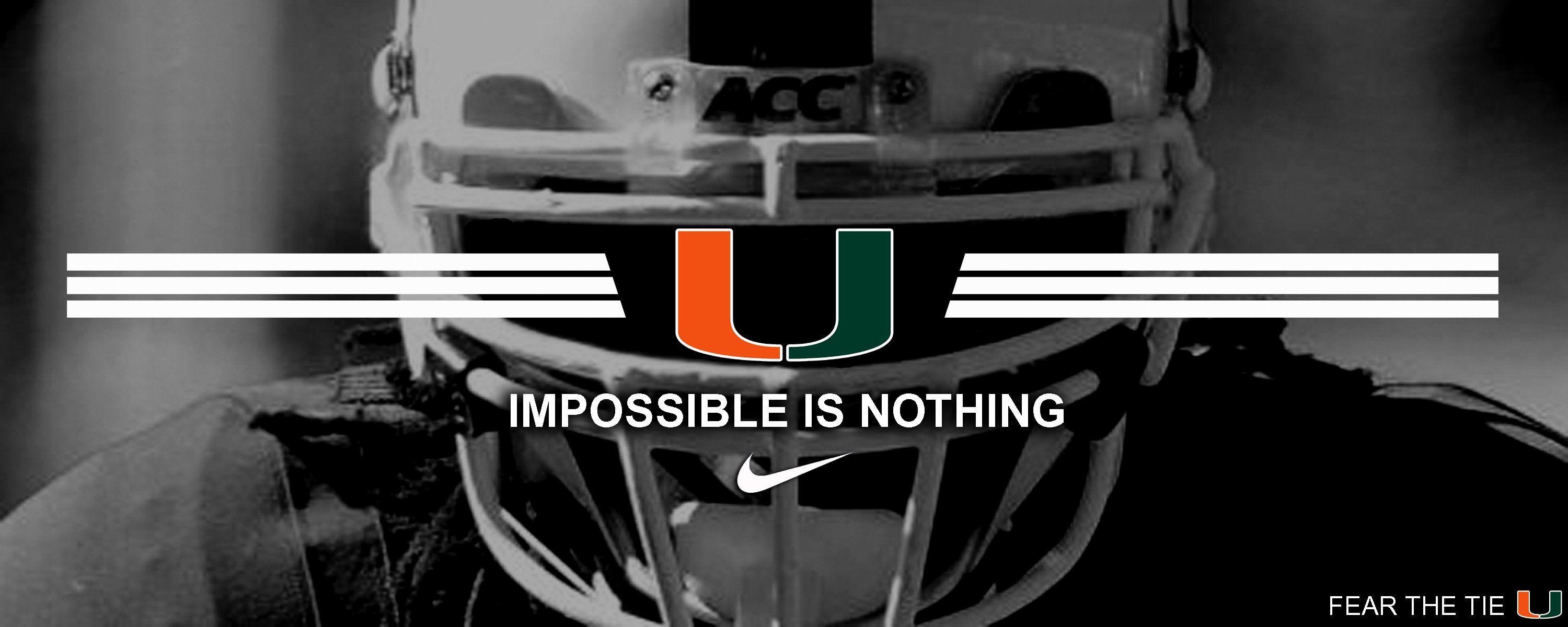 3000x1200 University of Miami Football Wallpaper, Dual Screen