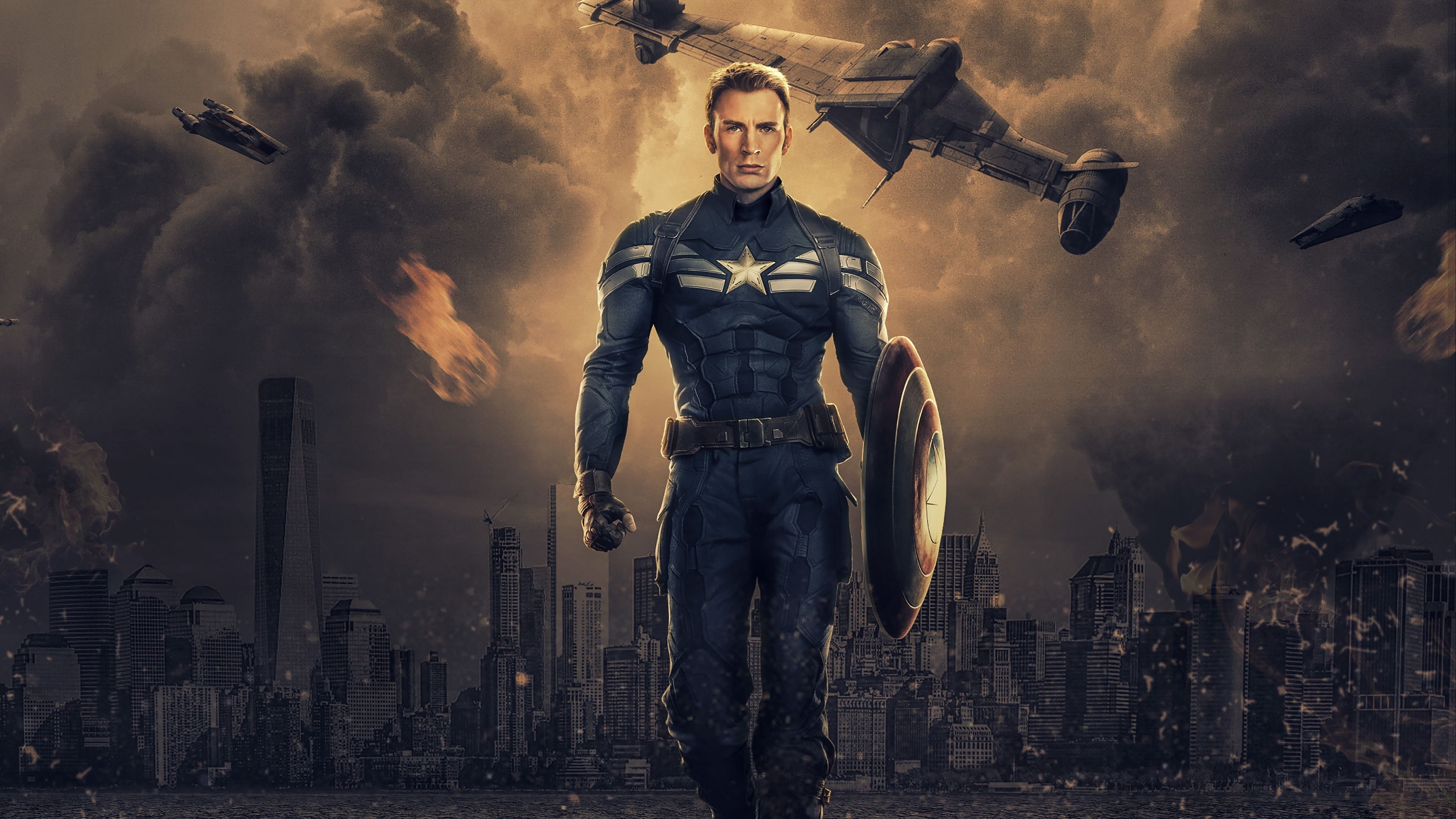 3840x2160 Chris Evans as Captain America 4K Wallpaper, Desktop