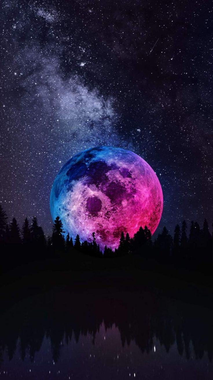 740x1310 Moon in the Night iPhone Wallpaper Wallpaper, iPhone Wallpaper. Wallpaper background, Cute wallpaper background, Cute galaxy wallpaper, Phone