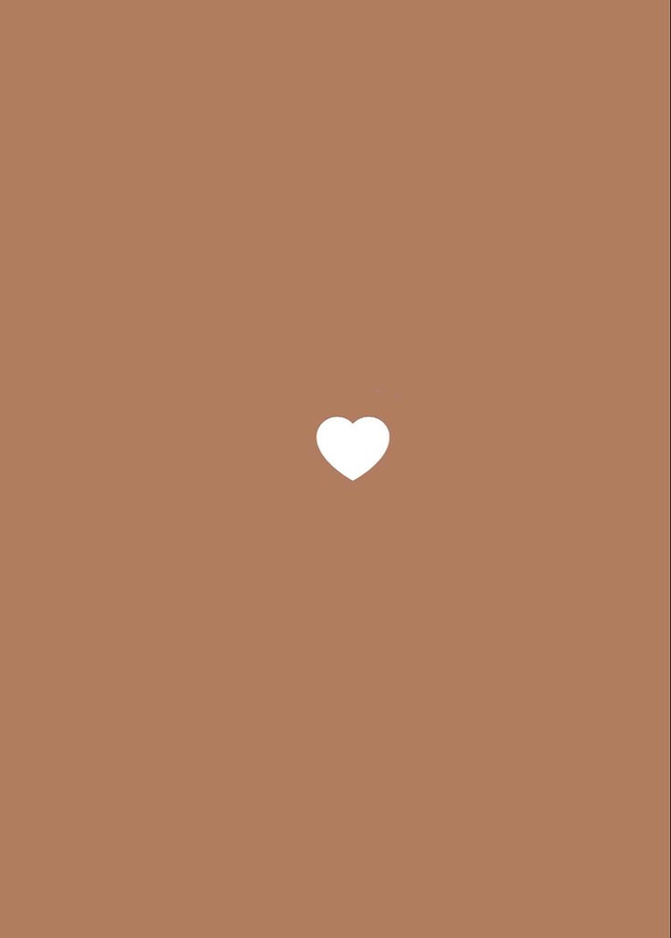 1380x1920 Download White Heart On Brown Wallpaper, Phone