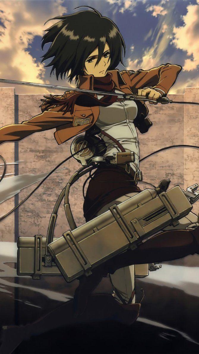 670x1200 Mikasa Ackerman Attacks Death Battle!, Phone