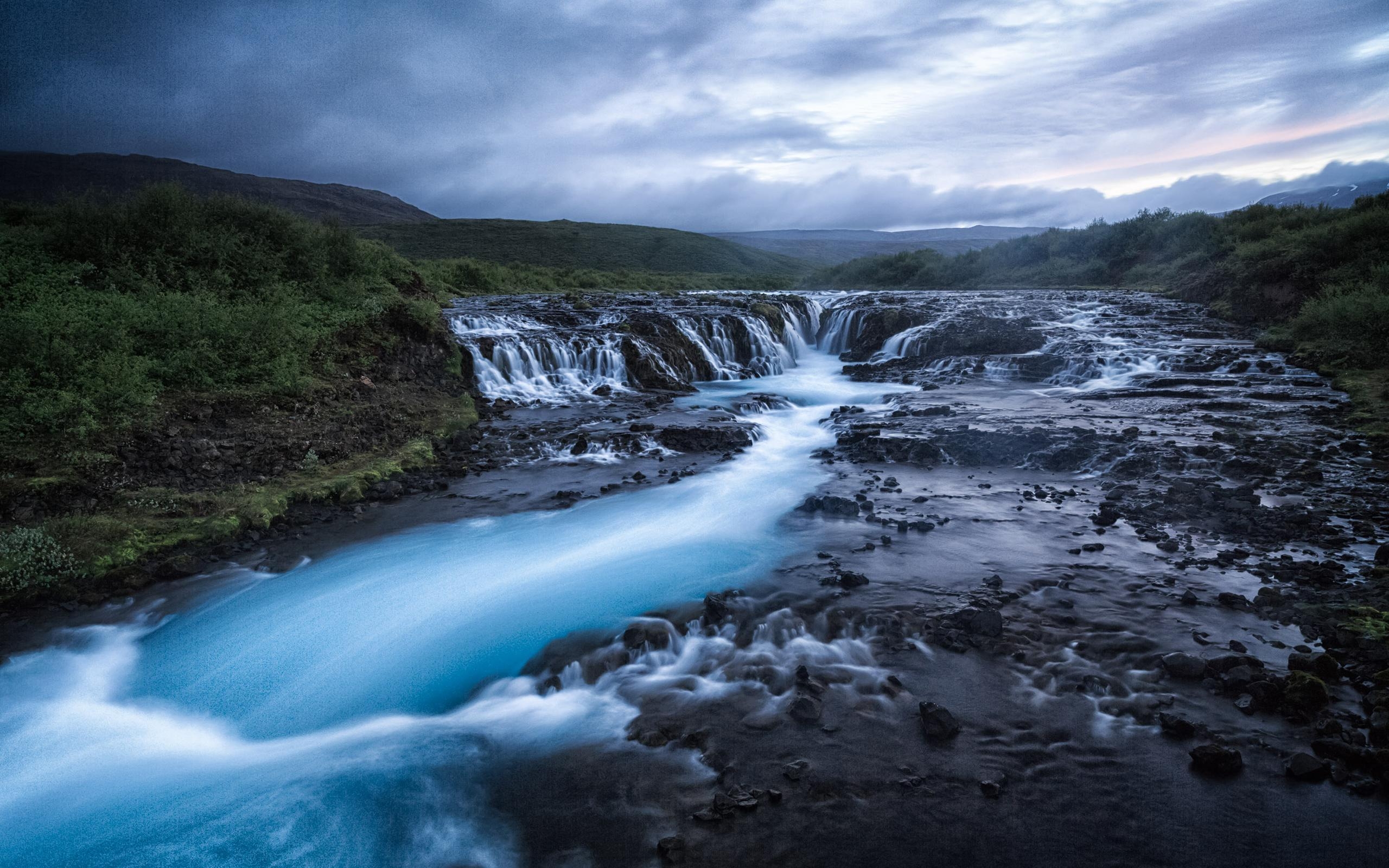 2560x1600 Waterfall River Rocks Stones Landscape wallpaperx1600, Desktop