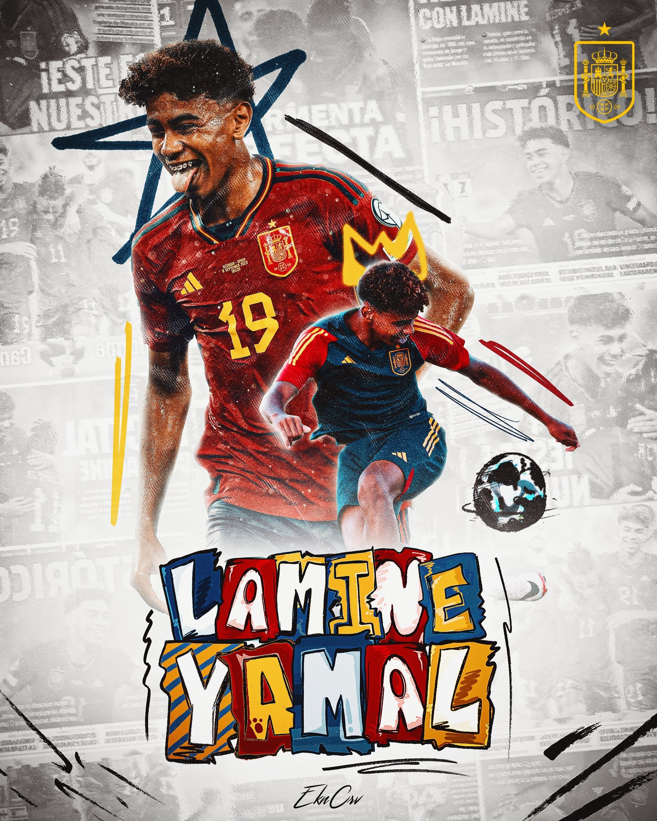 2160x2700 Lamine Yamal Artwork, Phone